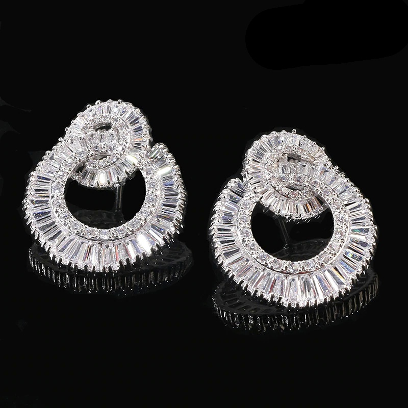 CUBIC ZIRCONIA COLLECTION - HOLLYWOOD GLAM EARRINGS - CZER438