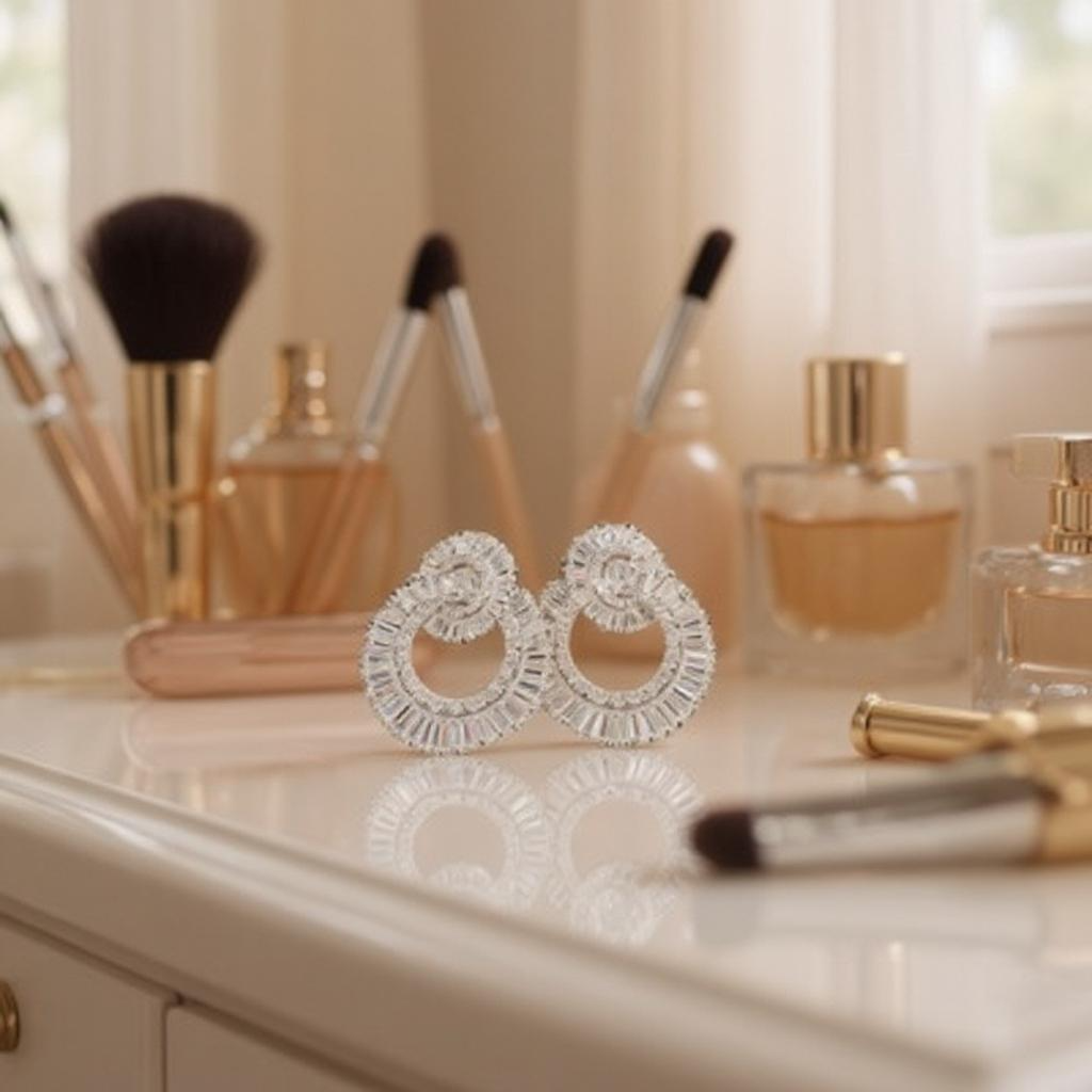 CUBIC ZIRCONIA COLLECTION - HOLLYWOOD GLAM EARRINGS - CZER438