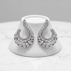 CUBIC ZIRCONIA COLLECTION - EXQUISITE STARLET EARRINGS - CZER442