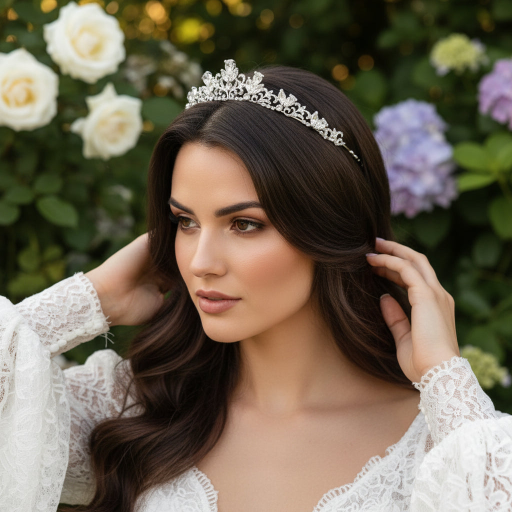 SASSB COLLECTION - ARABELLA COUTURE- TIARA 14 - SILVER