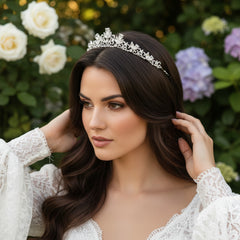 SASSB COLLECTION - ARABELLA COUTURE- TIARA 14 - SILVER