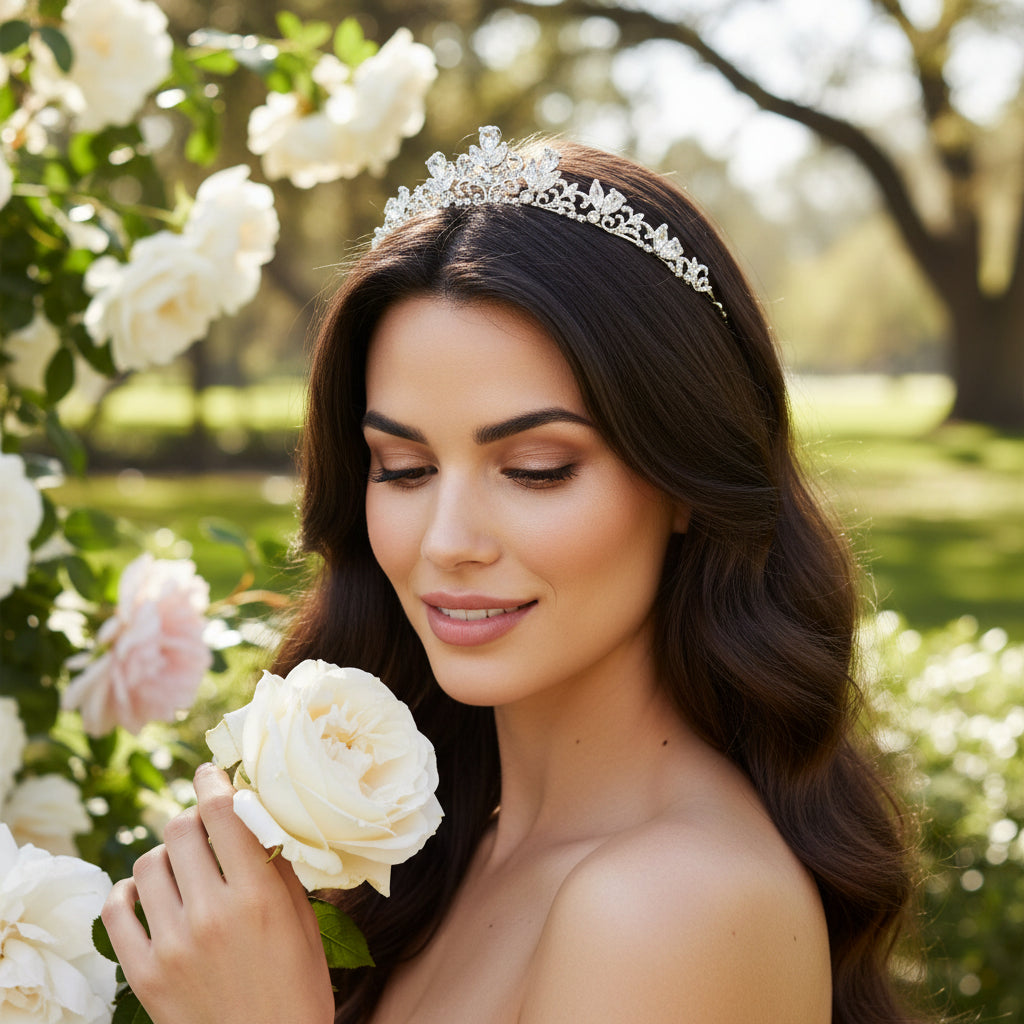 SASSB COLLECTION - ARABELLA COUTURE- TIARA 14 - SILVER