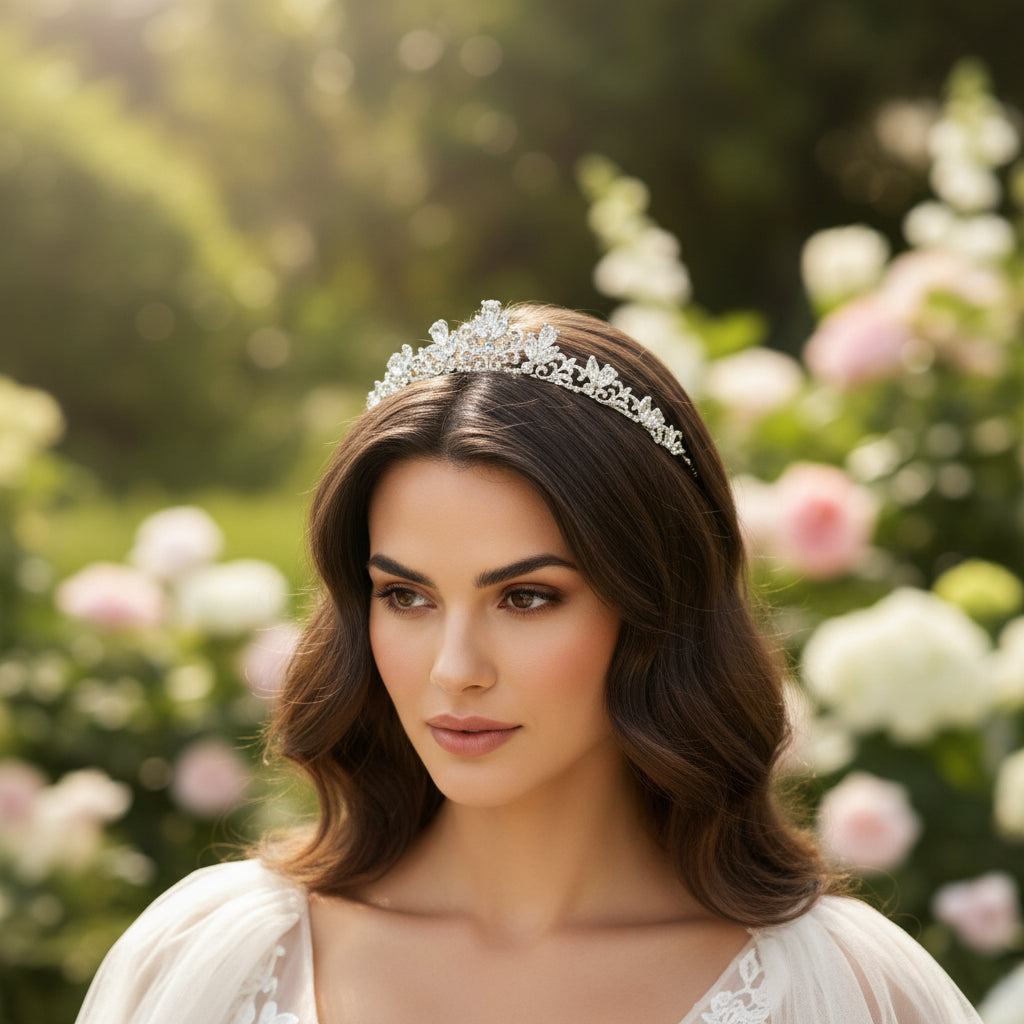 SASSB COLLECTION - ARABELLA COUTURE- TIARA 14 - SILVER