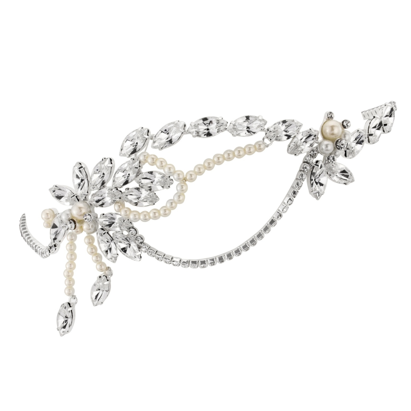 SASSB COLLECTION - CHLOE INSPIRED HEADPIECE -HP6- SILVER