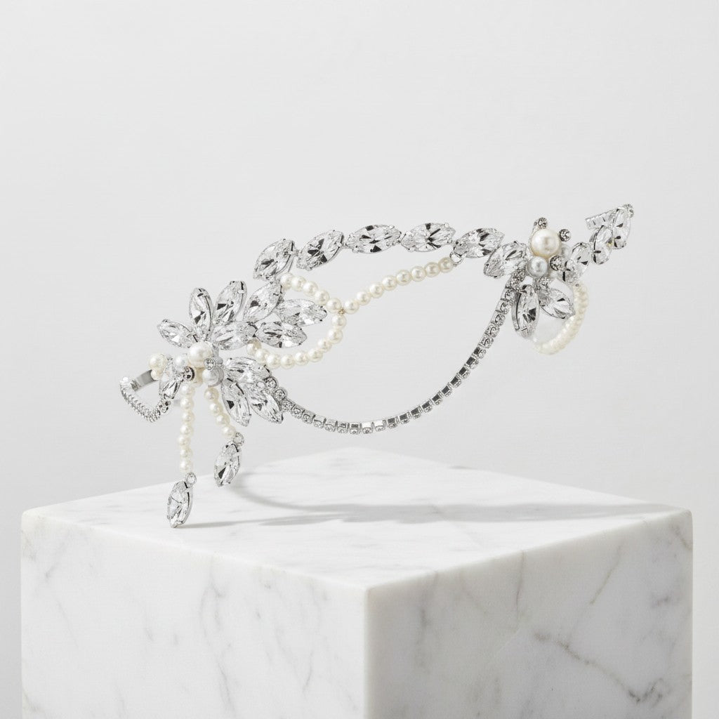 SASSB COLLECTION - CHLOE INSPIRED HEADPIECE -HP6- SILVER
