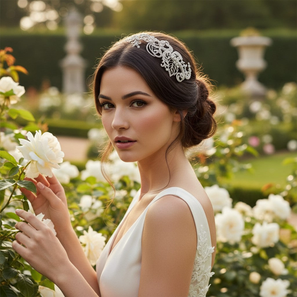 SASSB COLLECTION - VINTAGE EXTRAVAGANCE HEADPIECE HC33 - SILVER