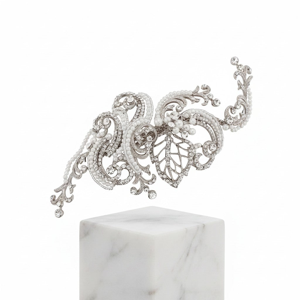 SASSB COLLECTION - VINTAGE EXTRAVAGANCE HEADPIECE HC33 - SILVER