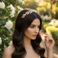 ELITE COLLECTION - GRECIAN STYLE BRIDAL HEADPIECE - HP121 GOLD