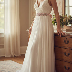 ATHENA COLLECTION - EXQUISITE WEDDING BELT 14 -  ROSE PINK