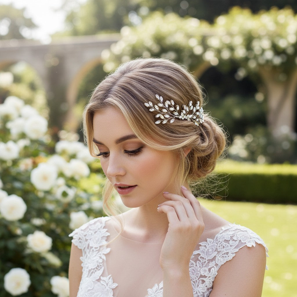 ATHENA COLLECTION - GOLD ELEGANCE HAIRCOMB - (HC155)