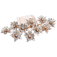 ATHENA COLLECTION - CRYSTAL BEJEWELLED HAIR COMB - GOLD (HC157)
