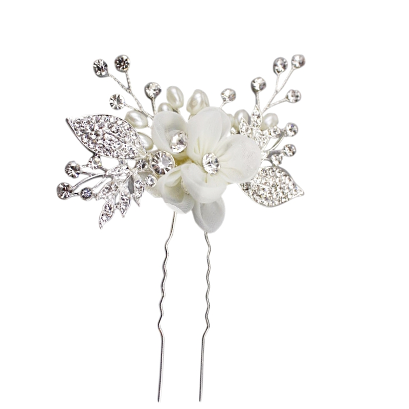 ATHENA COLLECTION - VINTAGE CHIC HAIR PIN - PIN 35 SILVER