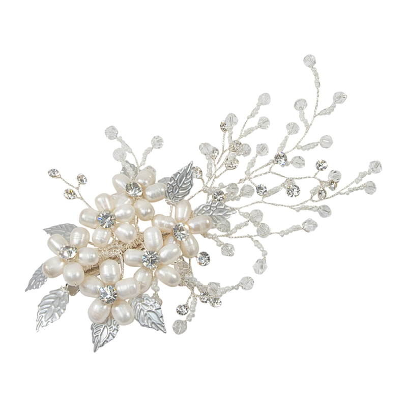 ATHENA COLLECTION - EXQUISITE PEARL HAIR CLIP -  CLIP 737