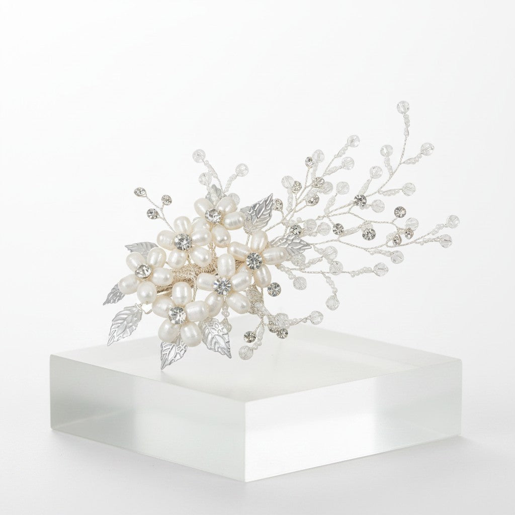 ATHENA COLLECTION - EXQUISITE PEARL HAIR CLIP -  CLIP 737
