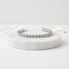 ATHENA COLLECTION - EXQUISTE CRYSTAL HAIR VINE - HP150 SILVER