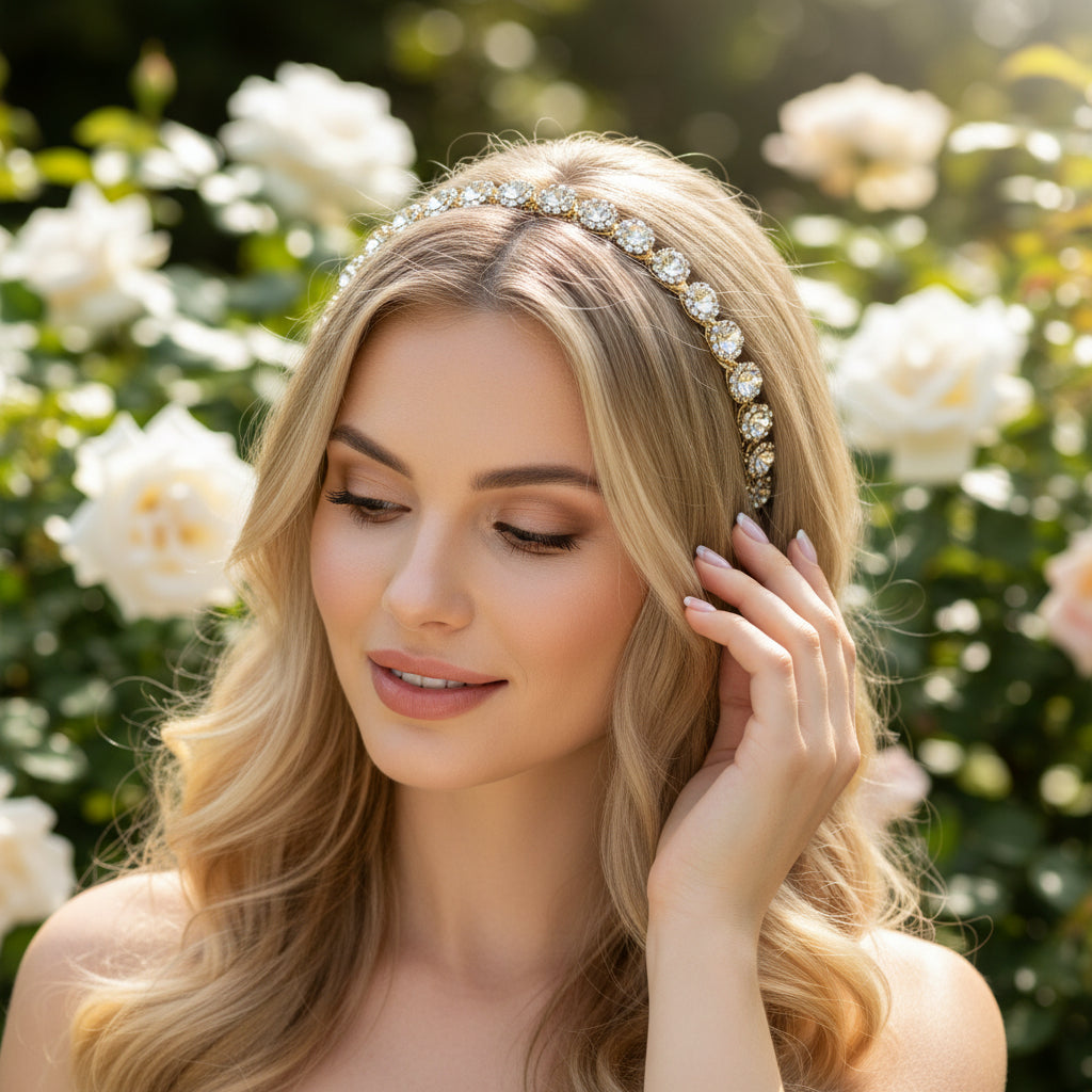 ATHENA COLLECTION - EXQUISTE CRYSTAL HAIR VINE - HP150 GOLD