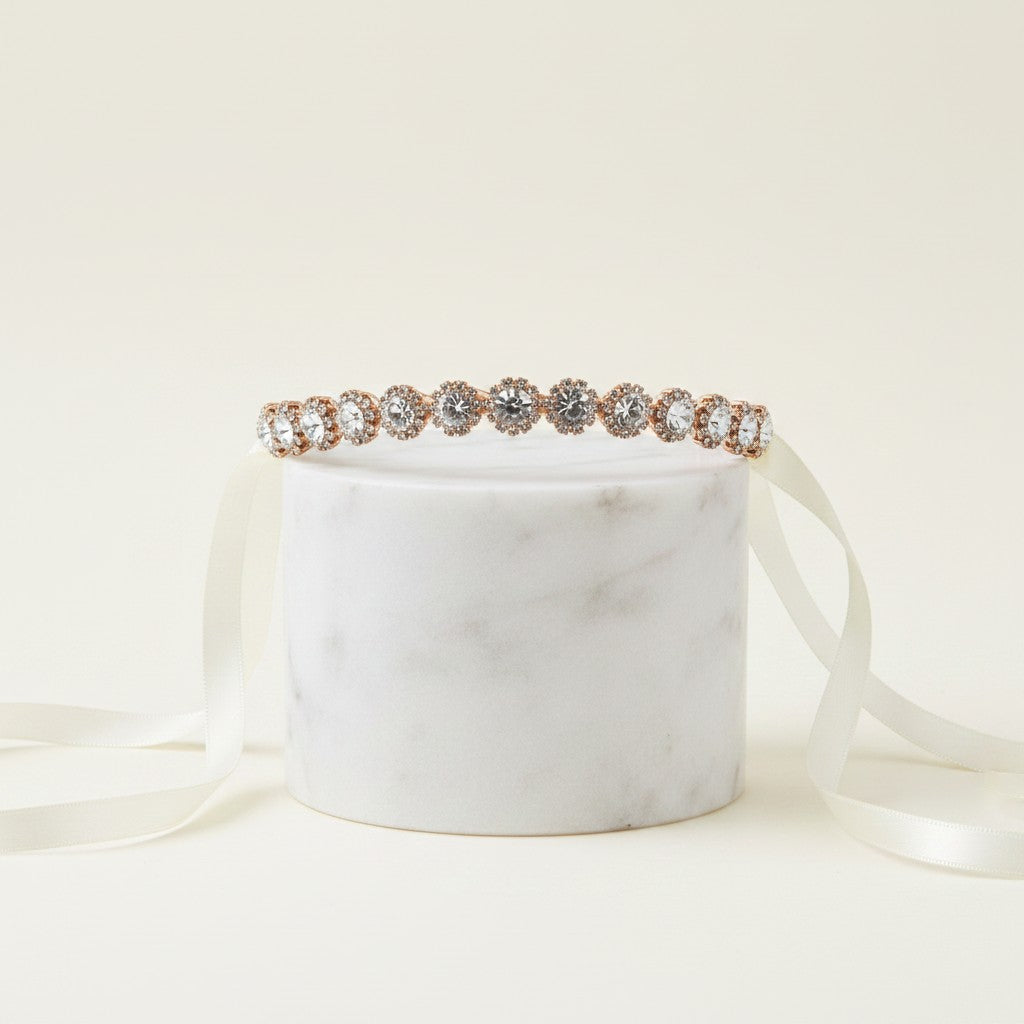 ATHENA COLLECTION - EXQUISTE CRYSTAL HAIR VINE - HP150 ROSE GOLD