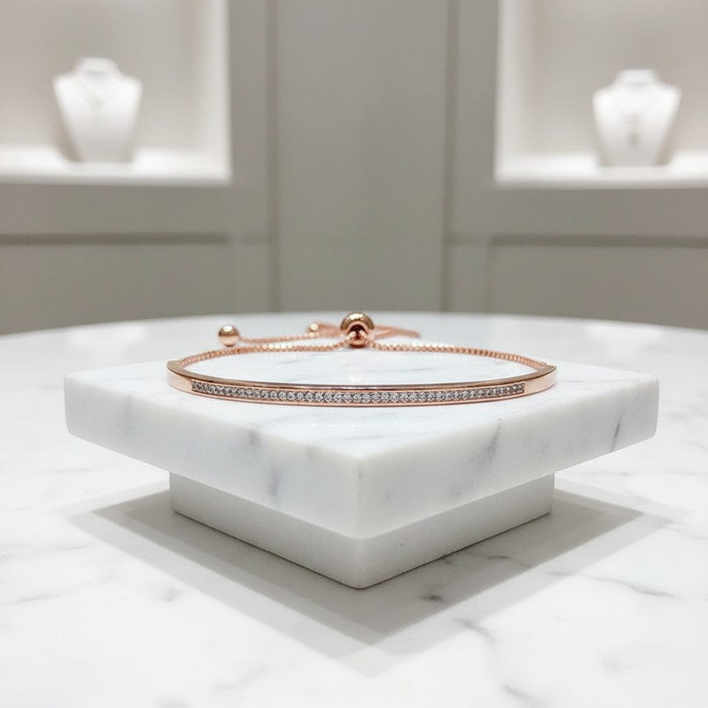 CZ COLLECTION - CRYSTAL ELEGANCE BRACELET - CZBRA30 ROSE GOLD