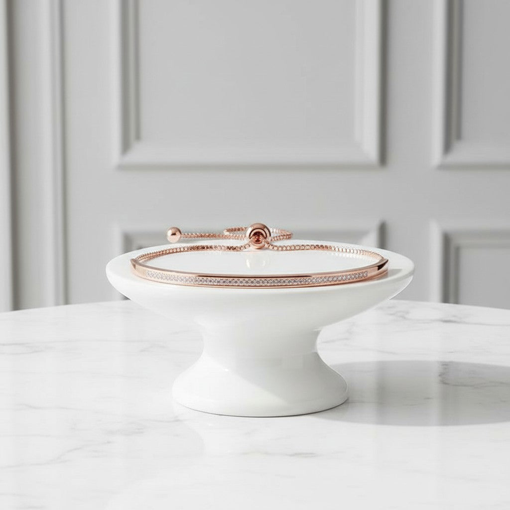 CZ COLLECTION - CRYSTAL ELEGANCE BRACELET - CZBRA30 ROSE GOLD