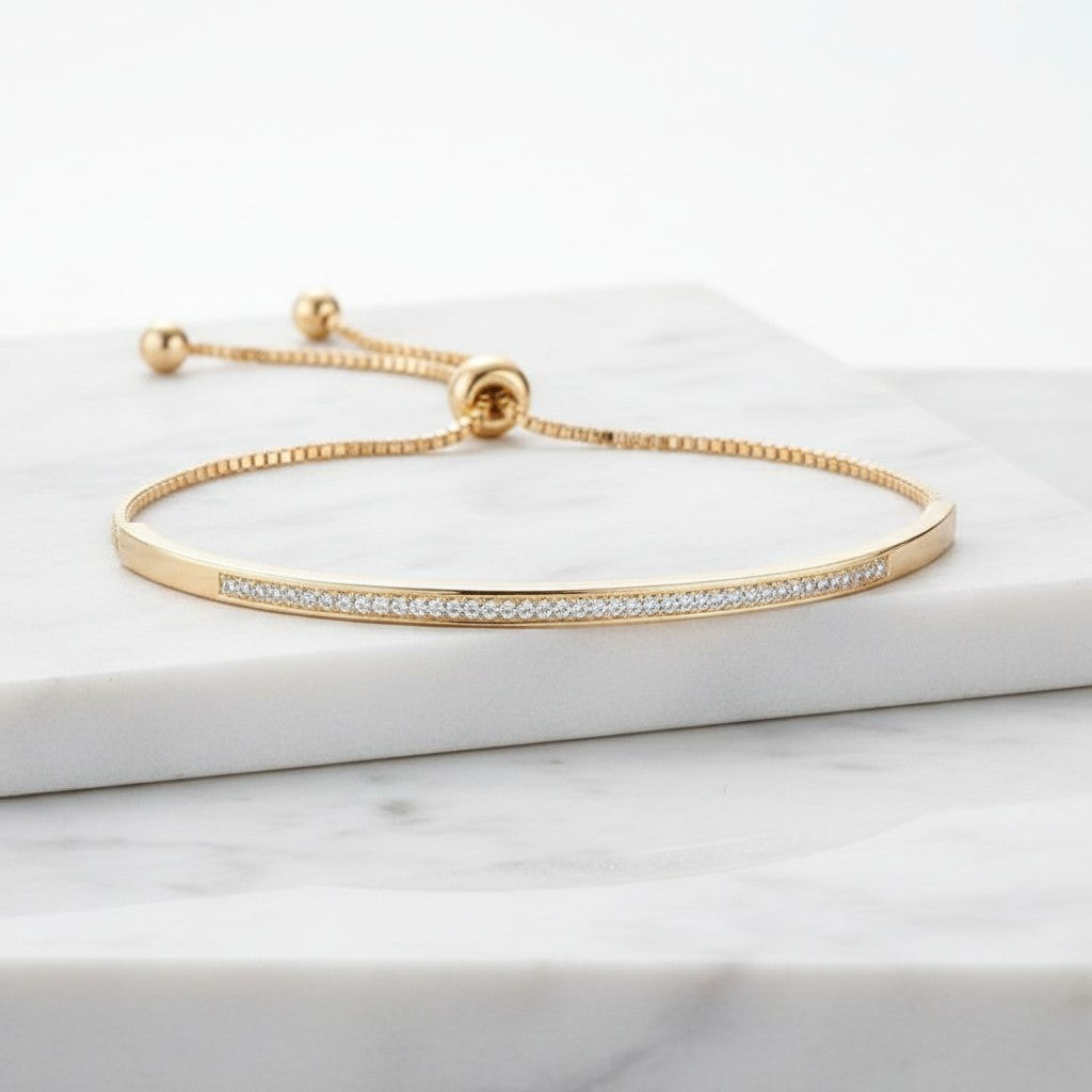 CZ COLLECTION - CRYSTAL ELEGANCE BRACELET - CZBRA30 GOLD
