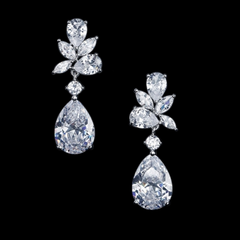 CUBIC ZIRCONIA COLLECTION - EXQUISITE STARLET EARRINGS - CZER445