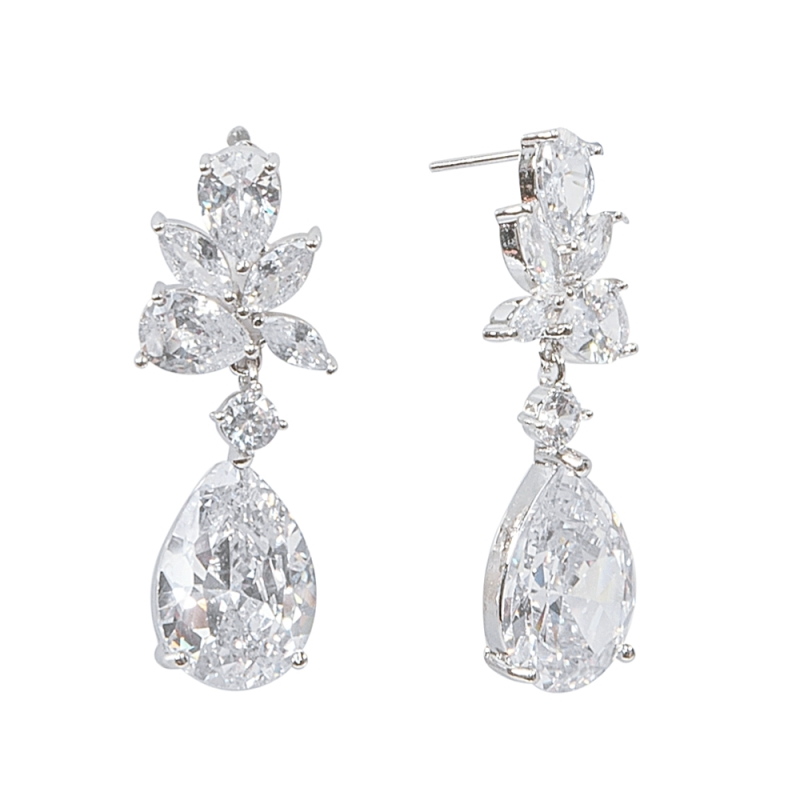 CUBIC ZIRCONIA COLLECTION - EXQUISITE STARLET EARRINGS - CZER445