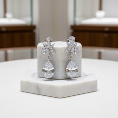 CUBIC ZIRCONIA COLLECTION - EXQUISITE STARLET EARRINGS - CZER445