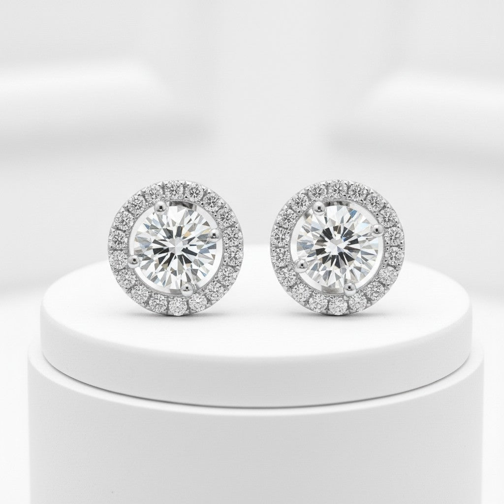 CUBIC ZIRCONIA COLLECTION - CZ CRYSTAL CLIP-ON EARRINGS - CZER435