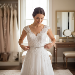 ATHENA COLLECTION -  CRYSTAL TREASURE BRIDAL BELT 21