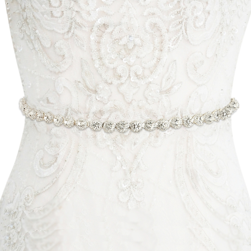 ATHENA COLLECTION - CRYSTAL TREASURE BRIDAL BELT 21 ROSE GOLD