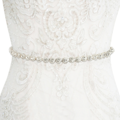 ATHENA COLLECTION - CRYSTAL TREASURE BRIDAL BELT 21 ROSE GOLD