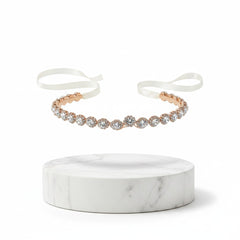 ATHENA COLLECTION - CRYSTAL TREASURE BRIDAL BELT 21 ROSE GOLD
