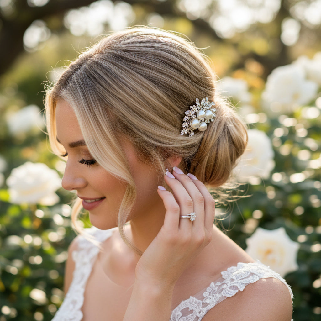 ATHENA COLLECTION - PEITITE PEARL HAIR COMB - HC163