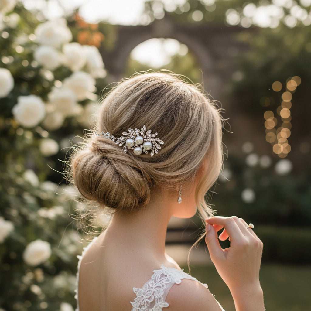ATHENA COLLECTION - PEITITE PEARL HAIR COMB - HC163