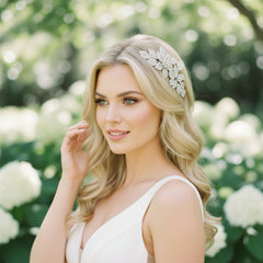 ATHENA COLLECTION - VINTAGE SPARKLE HAIR COMB - HC168 SILVER