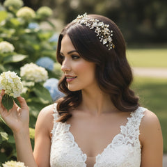 ATHENA COLLECTION - CRYSTAL ELEGANCE HAIR VINE - HP152 SILVER