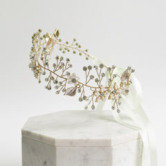 ATHENA COLLECTION - CRYSTAL ELEGANCE HAIR VINE - HP152  GOLD
