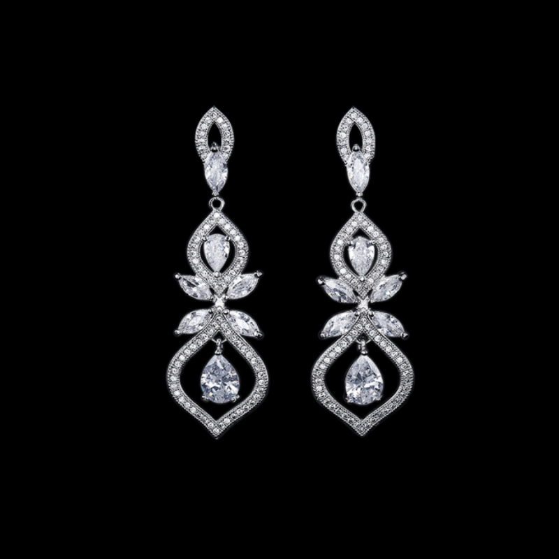 CUBIC ZIRCONIA COLLECTION - SIMPLY SPARKLE  - CZER449 SILVER
