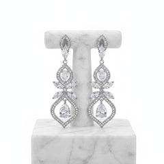 CUBIC ZIRCONIA COLLECTION - SIMPLY SPARKLE  - CZER449 SILVER