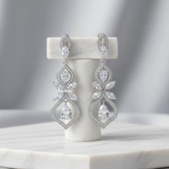 CUBIC ZIRCONIA COLLECTION - SIMPLY SPARKLE  - CZER449 SILVER