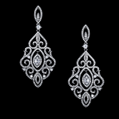 CUBIC ZIRCONIA COLLECTION - DIVINE DIVA CHANDELIER EARRINGS - CZER450