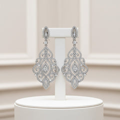 CUBIC ZIRCONIA COLLECTION - DIVINE DIVA CHANDELIER EARRINGS - CZER450