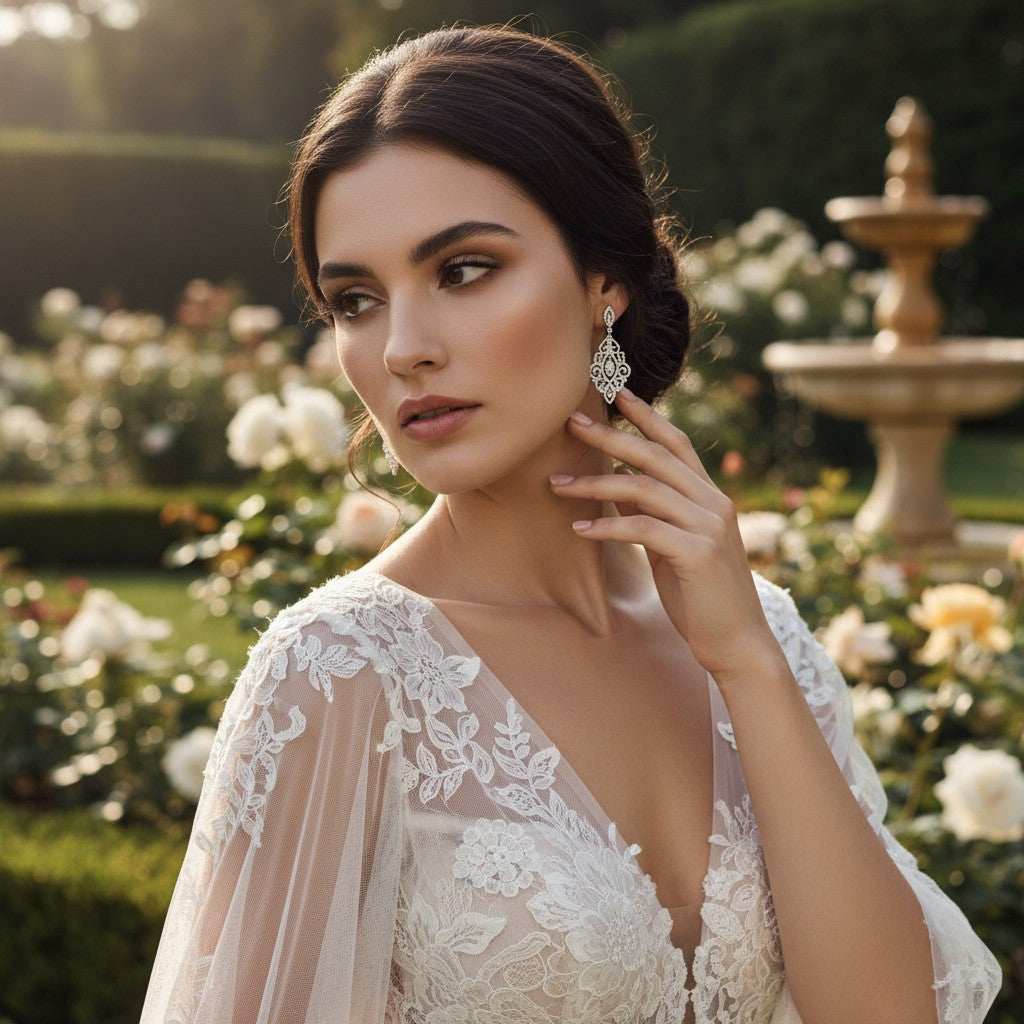 CUBIC ZIRCONIA COLLECTION - DIVINE DIVA CHANDELIER EARRINGS - CZER450