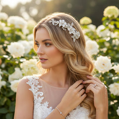 ATHENA COLLECTION - FLORAL ROMANCE HAIR COMB - HC169  GOLD