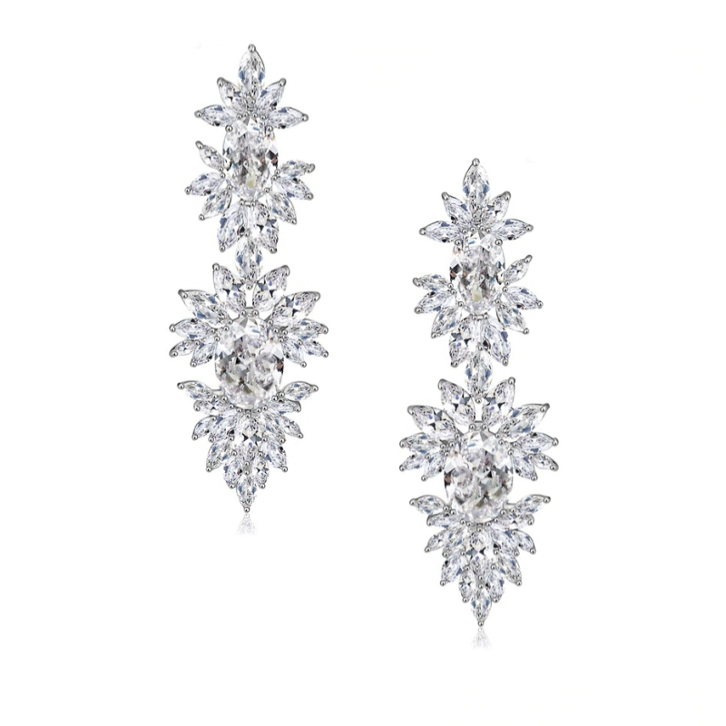 CUBIC ZIRCONIA COLLECTION - DAZZLING STARLET EARRINGS - CZER451
