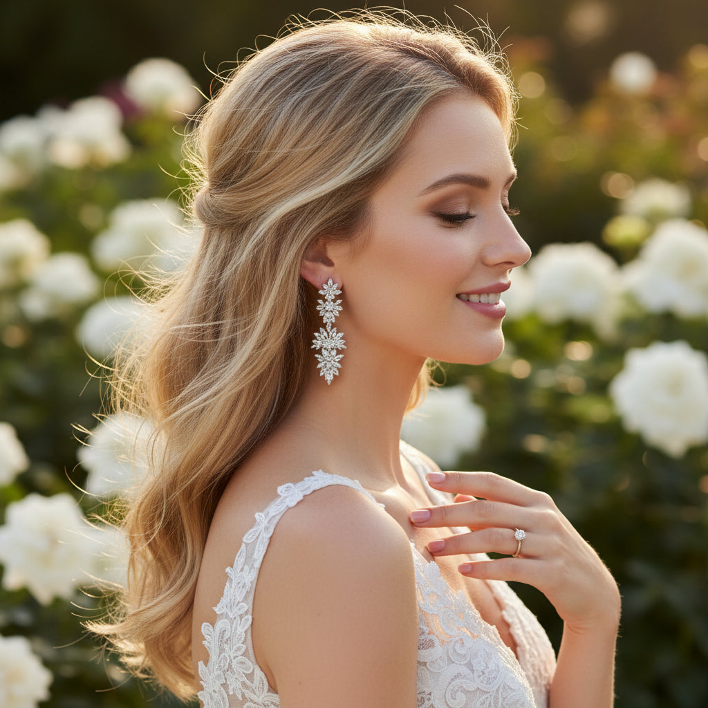 CUBIC ZIRCONIA COLLECTION - DAZZLING STARLET EARRINGS - CZER451