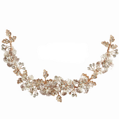 ATHENA COLLECTION - FLORAL ROMANCE EXQUISITE HAIR VINE - (HP153) ROSE GOLD