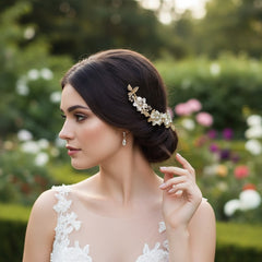 ATHENA COLLECTION - FLORAL ROMANCE EXQUISITE HAIR VINE - (HP153) GOLD