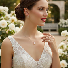 CUBIC ZIRCONIA COLLECTION - TIMELESS ELEGANCE NECKLACE - CZNK74