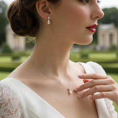 CUBIC ZIRCONIA COLLECTION - TIMELESS ELEGANCE NECKLACE SET- (CZNK74AA) SET